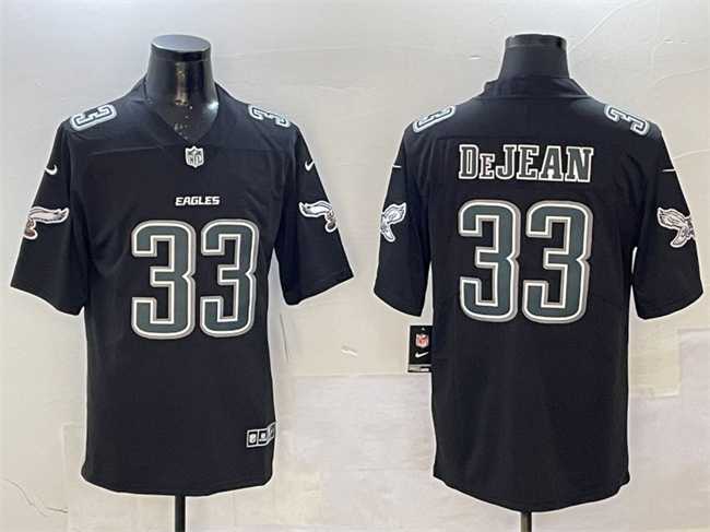 Mens Philadelphia Eagles #33 Cooper DeJean Black Fashion New Vapor Untouchable Limited Stitched Jersey Dzhi